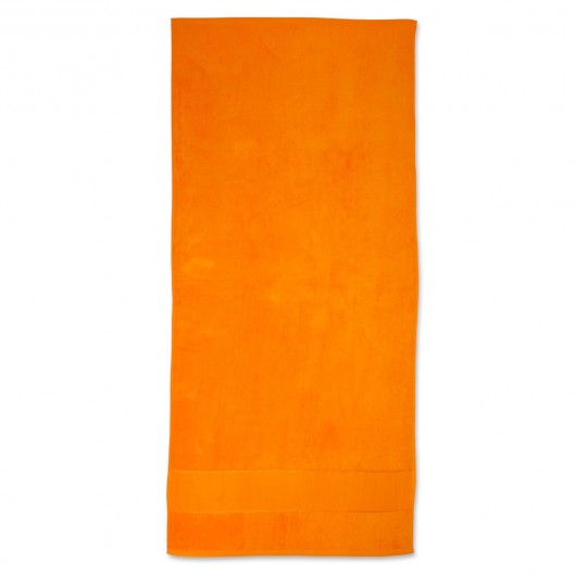 Orange Terry Velour Beach Towels